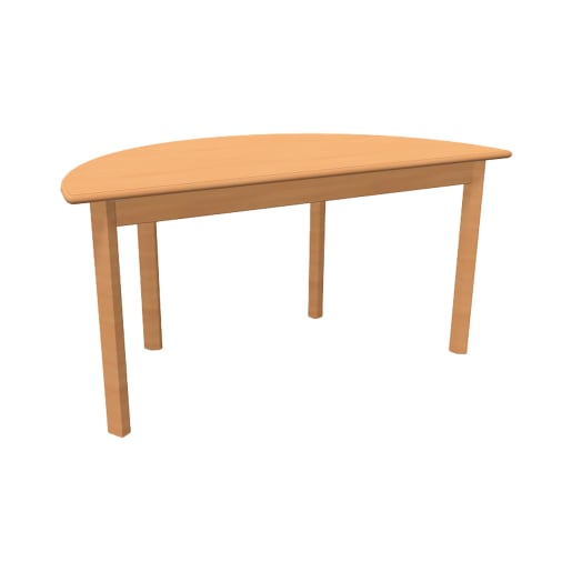 WEHRFRITZ Kita-Tisch Forma, Halbrund, 120x60, Gleiter