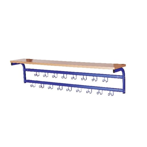 WEHRFRITZ Garderoben-Mützenablage, B 155 cm, 17 Haken | ab 0+ | Schuh- und Mützenablagen | Für Schule & Hort