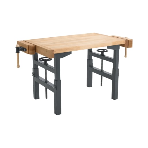 WEHRFRITZ Werkbank höhenverstellbar, B 130 x T 70 x H 62 - 79 cm | ab 3+ Jahre | Werkbänke und Werktische | Für Krippe & Kindergarten, Schule & Hort, 