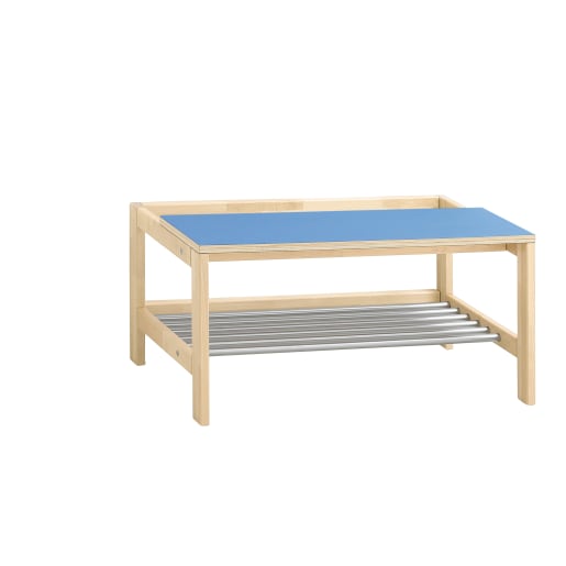 WEHRFRITZ Garderobenbank YUNA mit Wandabstand, Schuhablage, fest montierbar, div. Farben, B 90 x H 26 x T 45 cm | ab 0+ | Garderobenbank | Für Krippe 