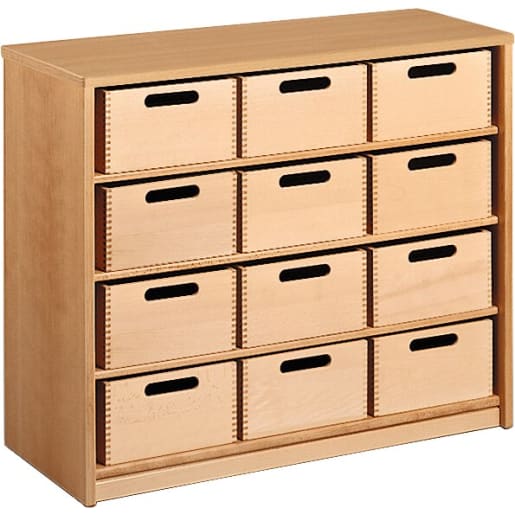 WEHRFRITZ Schrank mit 12 Materialkästen | ab 0+ | Unterschränke