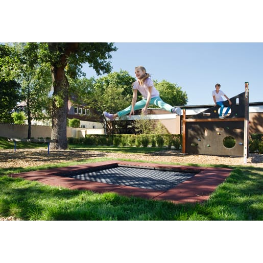 WEHRFRITZ Kinder-Bodentrampolin XL, vandalismussic | ab 3+ Jahre | Trampoline und Zubehör (fest installiert) | Für Krippe & Kindergarten, Schule & 