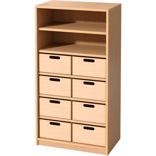 WEHRFRITZ Schrank mit 8 Materialkästen | ab 0+ | Hochschränke und mittelhohe Schränke