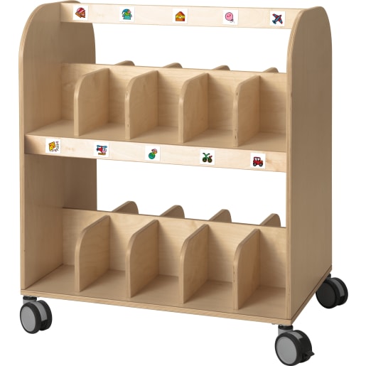 WEHRFRITZ Taschenwagen für 28 Kinder, B 128 cm | ab 0+ | Garderobenwägen | Für Krippe & Kindergarten, Schule & Hort