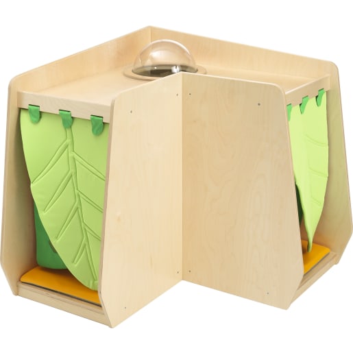 WEHRFRITZ Winkelschrank grow.upp mit Bullauge inkl. Vorhang, div. Farben, B 111 x H 102 x T 111 cm | ab 12+ Monate | Unterschränke | Für Krippe & 