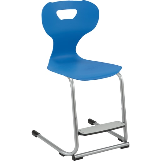 WEHRFRITZ Freischwinger solit:sit mit Fußstütze, Kunststoff-Schale, div. Farben, Gr. 3 - 5, Sitzh. 35 - 43 cm | ab 5+ Jahre | Mehrzweckstühle | Für 