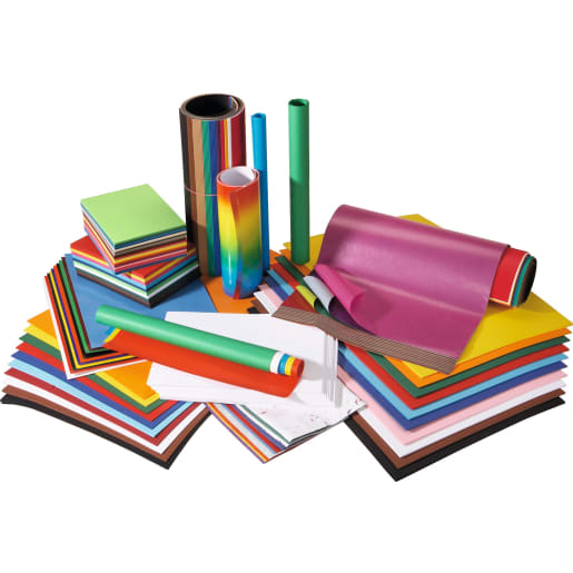 WEHRFRITZ Jumbo-Papierbastelpaket, 34 kg | Bastel-, Tonpapier und -karton | Für Krippe & Kindergarten, Schule & Hort, Therapie & Pflege