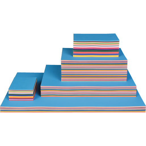 Papierpaket-Mix, 180 g/m2, 1200 Bogen in 16 Farben