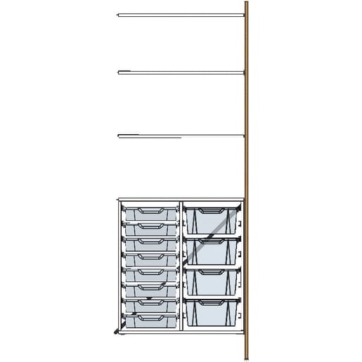 WEHRFRITZ Regal Erweiterungselement, T 44 cm | ab 18+ Jahre | Aufsatz- und Hängeschränke, Regale | Für Krippe & Kindergarten, Schule & Hort, Therapie 