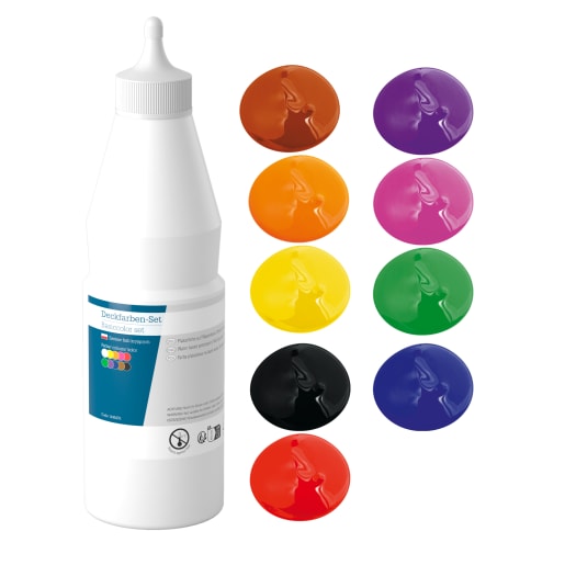 WEHRFRITZ WEHRFRITZ Deckfarben-Set, wasserlöslich, 10 Farben à 500 ml