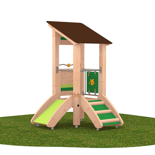 WEHRFRITZ U3 Spielturm mit Aufgangsrampe