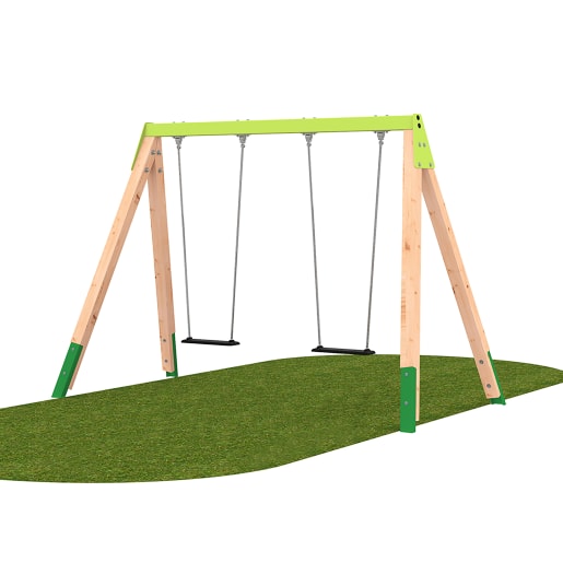 WEHRFRITZ Doppelschaukel, Höhe 2,00 m | ab 3+ Jahre | Schaukeln (fest installiert) | Für Krippe & Kindergarten, Schule & Hort, Therapie & Pflege