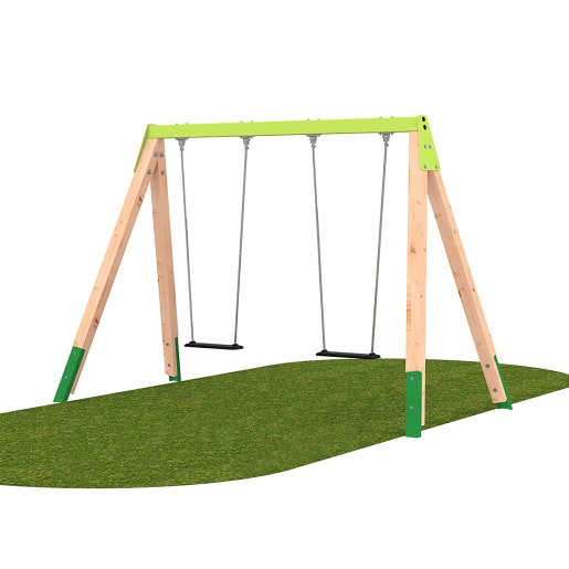 WEHRFRITZ Doppelschaukel, Höhe 2,30 m | ab 3+ Jahre | Schaukeln (fest installiert) | Für Krippe & Kindergarten, Schule & Hort, Therapie & Pflege