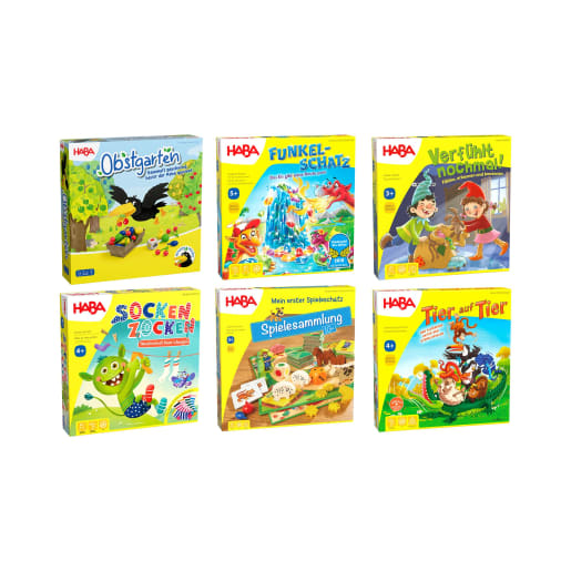 HABA HABA Spielepaket | ab 3+ Jahre | Spielesammlungen | Für Krippe & Kindergarten, Therapie & Pflege