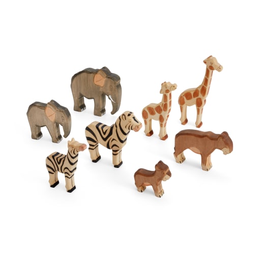 WEHRFRITZ Holztiere-Set, Afrika, 8-teilig