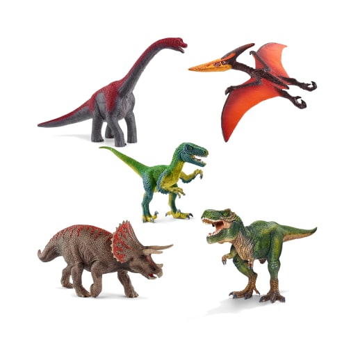 Schleich Dinosaurier Set, 5 teilig | ab 3+ Jahre | Spielfiguren, Biegepuppen und Sets | Für Krippe & Kindergarten, Schule & Hort, Therapie & Pflege