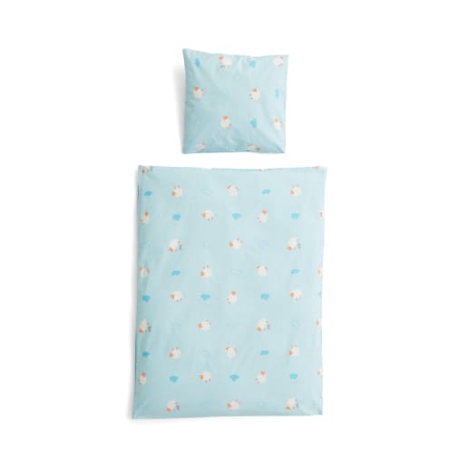 WEHRFRITZ Bettwäsche-Set Krippe Schäfchen, 2-teilig, Kissen 40 x 60 cm, Decke 75 x 100 cm
