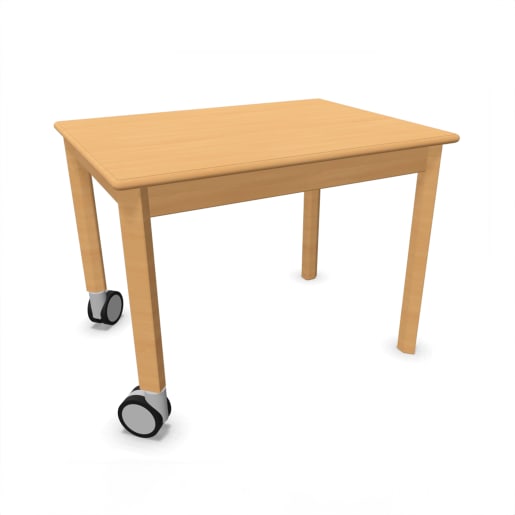 WEHRFRITZ Kita-Tisch Forma, Rechteck, 80x60, Rollenmix