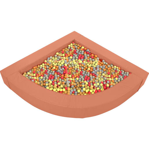WEHRFRITZ Bällebad Viertelkreis, L 200 x B 200 x H 40 cm | ab 3+ Jahre | Ballbäder, Kuschelecken und Zubehör | Für Bewegungskoordination, Kraft (