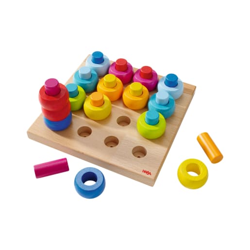 HABA Steckspiel Farbkringel | ab 2+ Jahre | Steck- und Stapelspielzeug