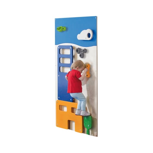 WEHRFRITZ Krippenkletterwand Haus | ab 18+ Monate | Klettern und Hangeln (fest installiert) | Für Krippe & Kindergarten