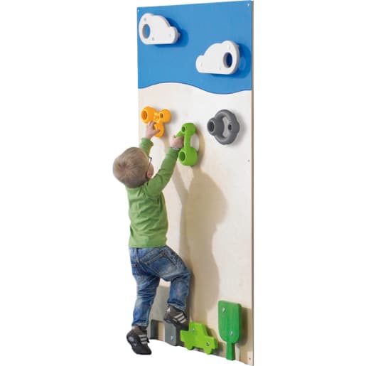 WEHRFRITZ Krippenkletterwand Haus, klein | ab 18+ Monate | Klettern und Hangeln (fest installiert) | Für Krippe & Kindergarten