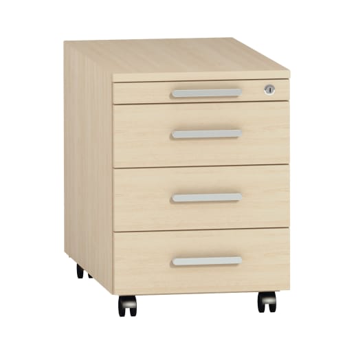 WEHRFRITZ Anstellcontainer 1/3/3/3 für Schreibtisch info, B43 x H62,5 x T60 cm | ab 18+ Jahre | Container