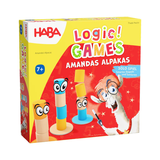 HABA Logic! GAMES - Amandas Alpakas, Lernspiele, Gedächtnistraining für Kinder, Spiele zur Entwicklungsförderung