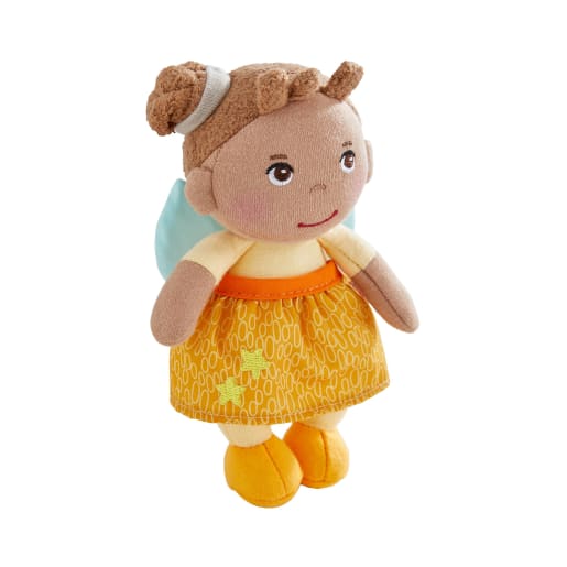 HABA Schutzengelpuppe Holly, 15 cm, Stoffpuppe mit Flügel