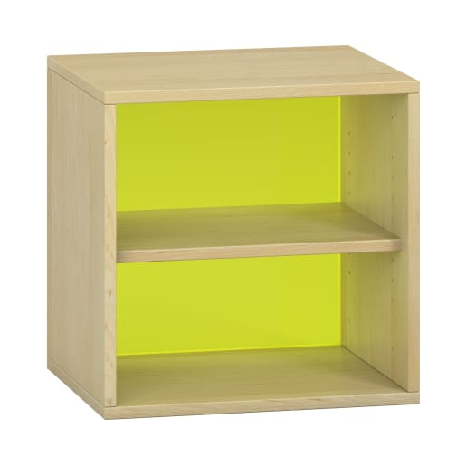 WEHRFRITZ Pureo Regalschrank Acryl, offen, Furnier, B50 x H50 x T42 cm | ab 0+ | Aufsatz- und Hängeschränke, Regale