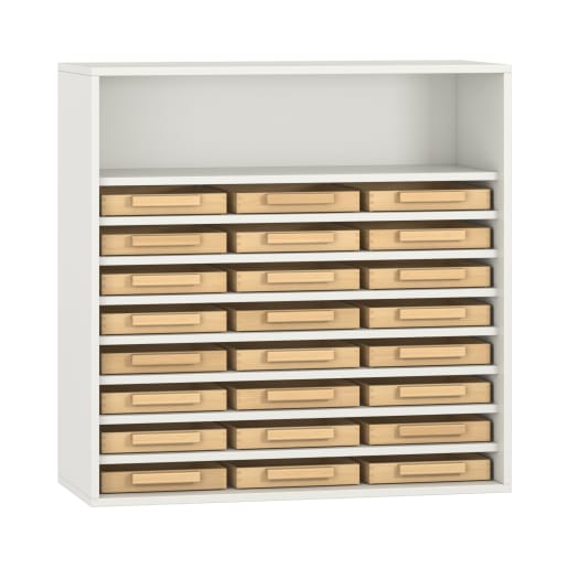 WEHRFRITZ Pureo Eigentumsschrank, offen, Dekor B100 x H100 x T42 cm