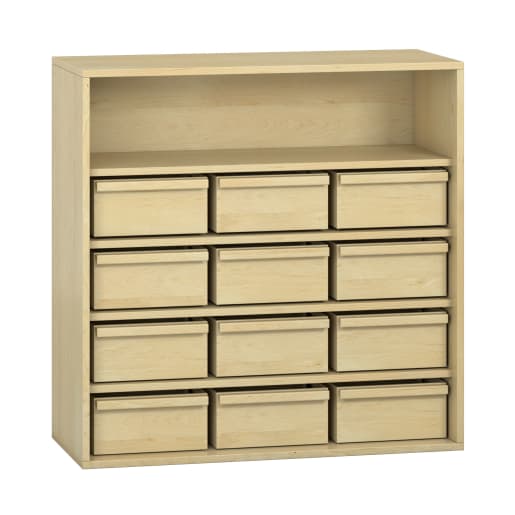 WEHRFRITZ Pureo Materialschrank, Furnier, B100 x H100 x T42 cm