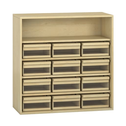 WEHRFRITZ Pureo Materialschrank Acryl, Furnier, B100 x H100 x T42 cm
