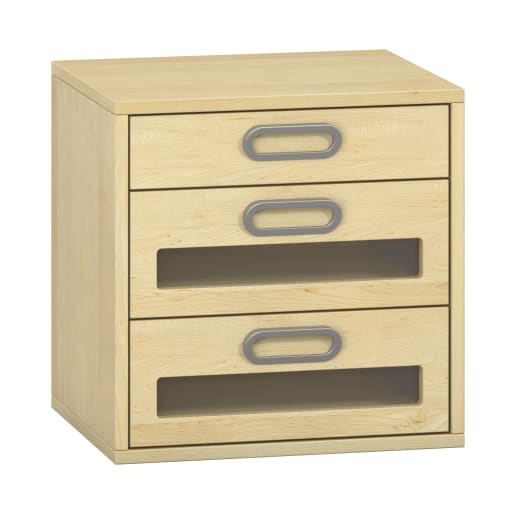 WEHRFRITZ Pureo Schubkastenschrank Acryl, Furnier, B50 x H50 x T42 cm