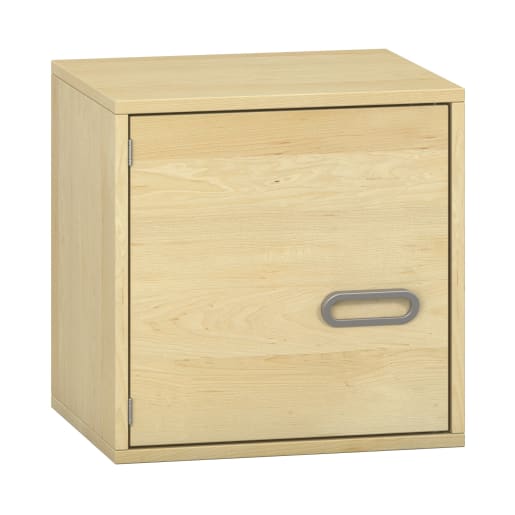 WEHRFRITZ Pureo Hängeschrank mit Tür, links, Furnier, B50 x H50 x T42 cm | ab 0+ | Aufsatz- und Hängeschränke, Regale