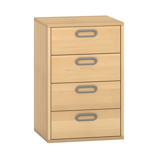 WEHRFRITZ Pureo Schubkastenschrank, Furnier, B50 x H75 x T42 cm