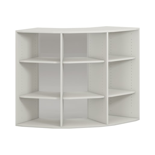 WEHRFRITZ Pureo Regalschrank 90°, offen Dekor, B136,4 x H100 x T57,1 cm