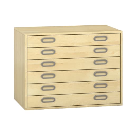 WEHRFRITZ Schubkastenschrank, Furnier, B100 x H75 x T60 cm