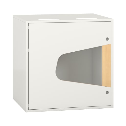 WEHRFRITZ Pureo Bewegungsschrank Tunnel, Scharnier links B100 x H100 x T80 cm | ab 18+ Monate | Unterschränke