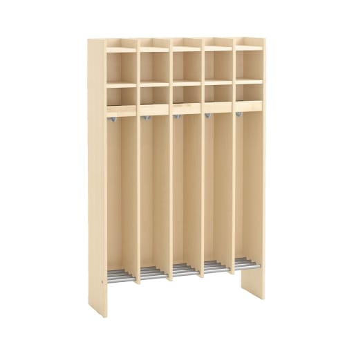WEHRFRITZ Garderobenschrank YUNA mit Schuhablage, 5 Felder, B 100,75 x H 160,4 x T 22 cm | ab 3+ Jahre | Garderobenschränke | Für Krippe & 