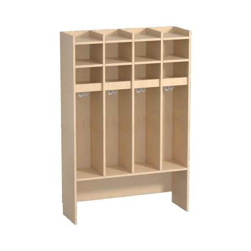 WEHRFRITZ Garderobenschrank YUNA, 4 Felder, B 106 x H 160,4 x T 34,6 cm | ab 0+ | Garderobenschränke | Für Krippe & Kindergarten, Schule & Hort, 