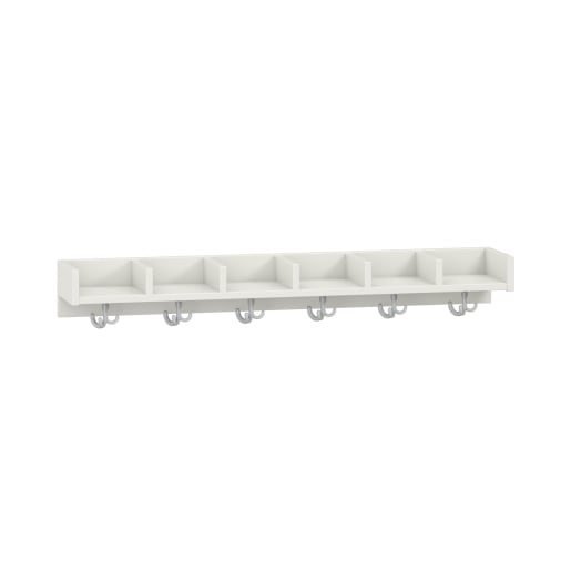WEHRFRITZ Mützenablage Lyra niedrig 6 Fächer, Dekor, B119,1 x H15 x T22 cm | ab 0+ | Schuh- und Mützenablagen