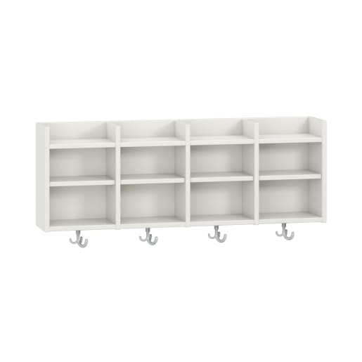 WEHRFRITZ Doppelablage Lyra offen 4 Fächer, Dekor, B119,1 x H42,5 x T22 cm | ab 0+ | Schuh- und Mützenablagen