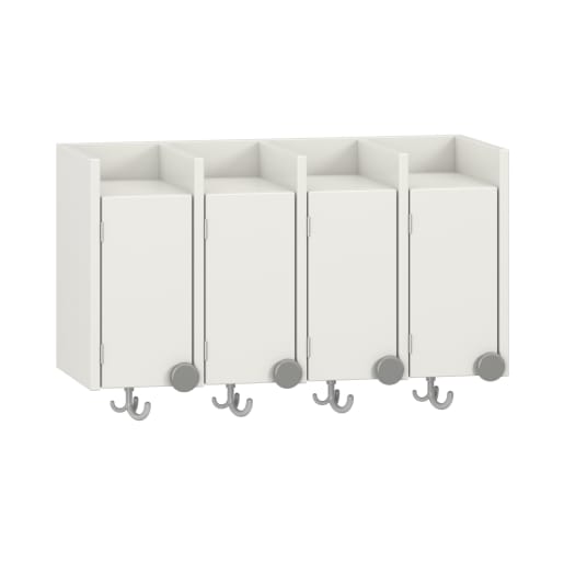 WEHRFRITZ Doppelablage Lyra mit Haken, 4 Türen links, B80 x H42,5 x T33 cm