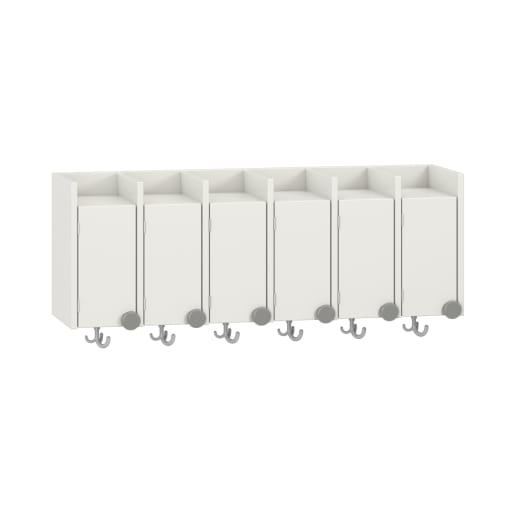 WEHRFRITZ Doppelablage Lyra mit Haken, 6 Türen links, B119,1 x H42,5 x T33 cm