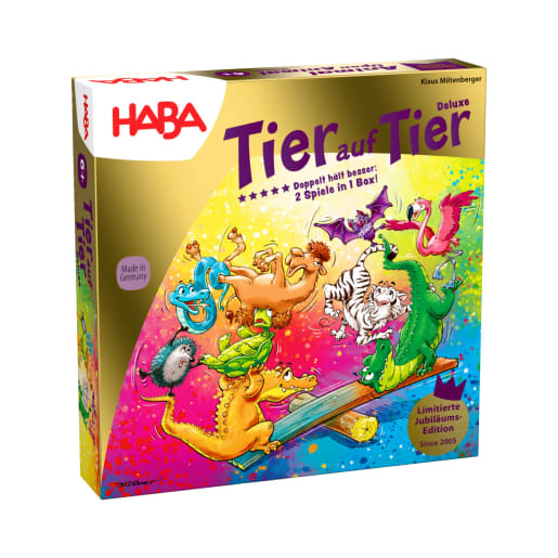 HABA Tier auf Tier Deluxe, Brettspiel, Klassiker, Familienspiel, Kinderspiel