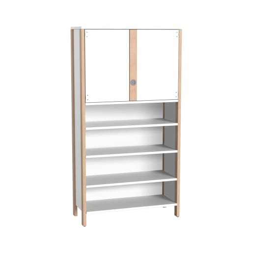 WEHRFRITZ Hochschrank mit Doppeltür, B 110,4 x H 208,6 (mit Füßen) x T 45,7 cm | ab 0+ | Hochschränke und mittelhohe Schränke | Für Krippe & 