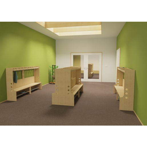 WEHRFRITZ Garderobenbank YUNA mit Schuhablage, fest montierbar, div. Farben, B 99,5 x H 35 x T 33 cm | ab 3+ Jahre | Garderobenbank | Für Krippe & 