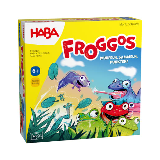 HABA Froggos Sammelspiel, Würfelspiel ab 6 Jahre, Brettspiel, Klassiker, Familienspiel, Kinderspiel