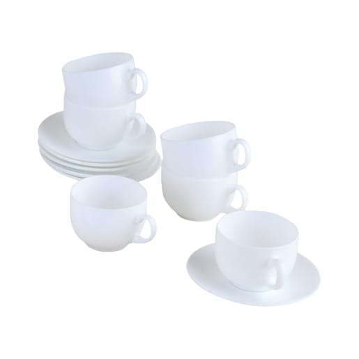 Diwali White Tasse mit Untertasse